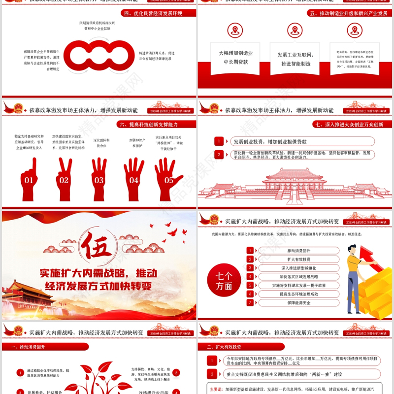 全国两会政府工作报告学习解读ppt