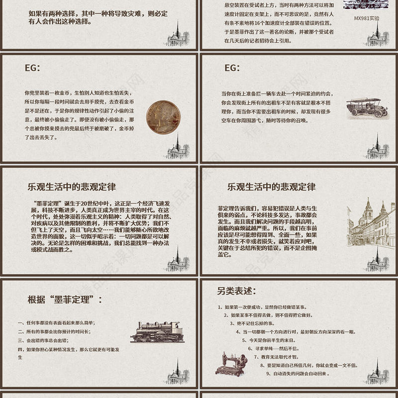 关于墨菲定律的研究与实验课题PPT模板