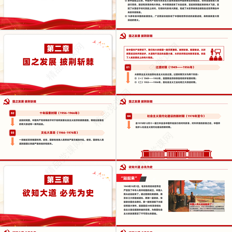 1949-2024新中国史PPT创意精美庆祝新中国成立75周年专题党课课件