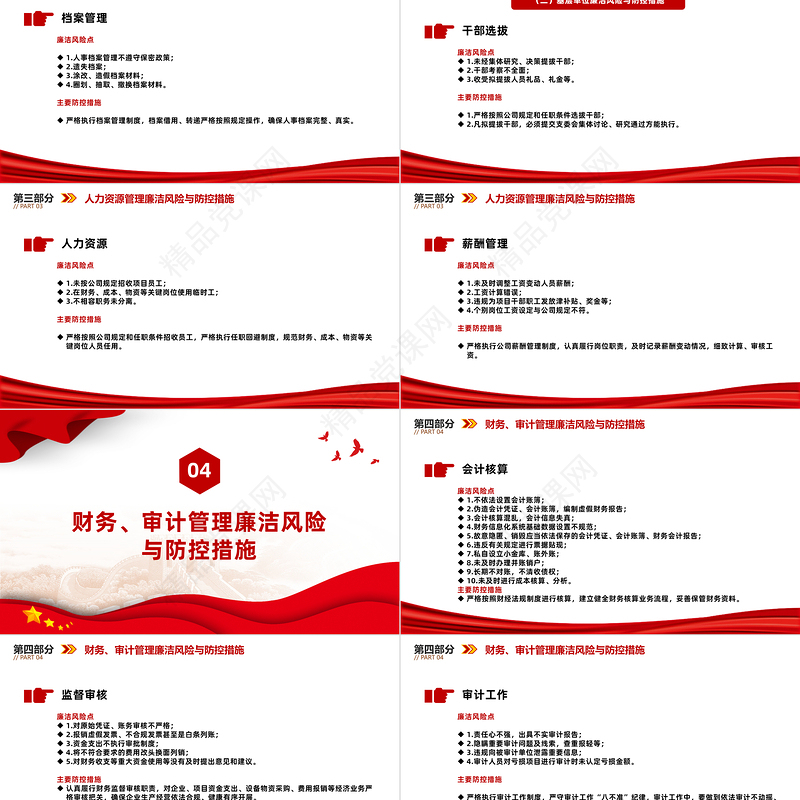 强化廉洁风险防控助推清廉国企建设PPT精美简洁213个廉洁风险点及防控措施宣传课件