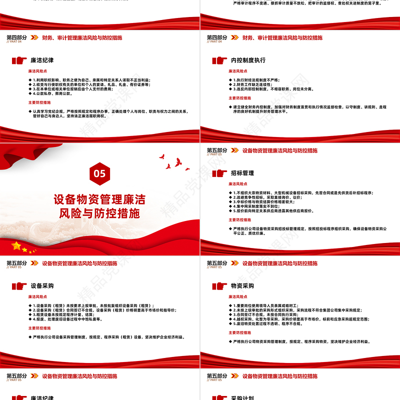 强化廉洁风险防控助推清廉国企建设PPT精美简洁213个廉洁风险点及防控措施宣传课件