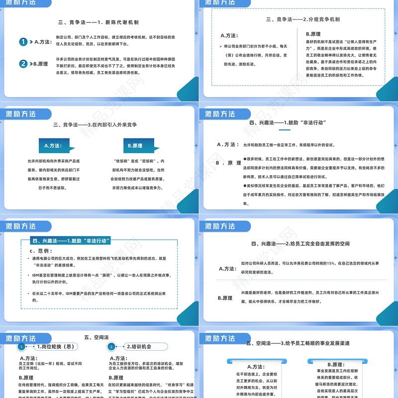 员工激励培训PPT渐变商务风企业员工培训课件模板