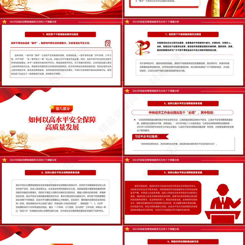 党政风2024年国家治理领域值得关注的十个课题PPT