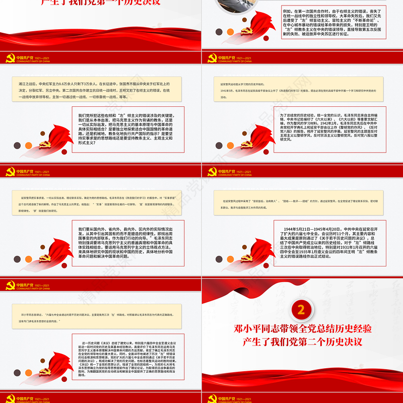 中国共产党在不断总结历史经验中前进PPT红色大气回顾历史总结经验从历史中汲取继续前进的智慧和力量党课课件