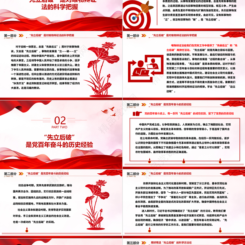 深入把控“先立后破”的方法论ppt大气华美习近平经济发展思想主题课件