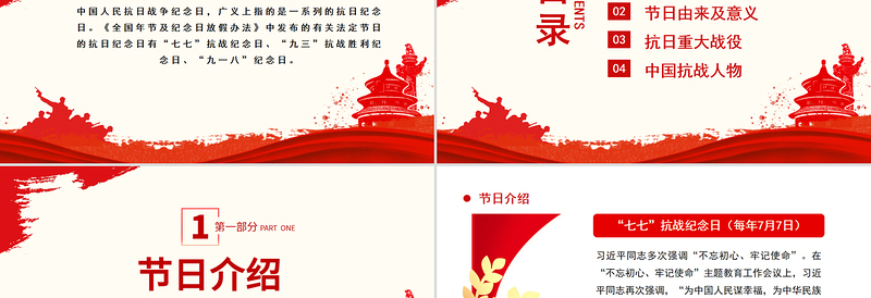 2025年纪念抗日战争胜利80周年PPT中国人民抗日战争暨世界反法西斯战争胜利80周年纪念日课件