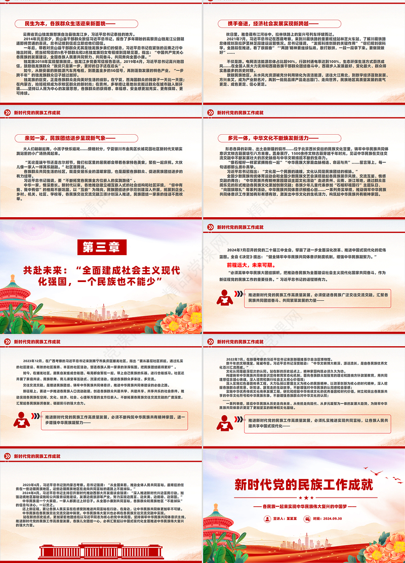 2024新时代党的民族工作成就PPT党政风铸牢中华民族共同体意识课件下载