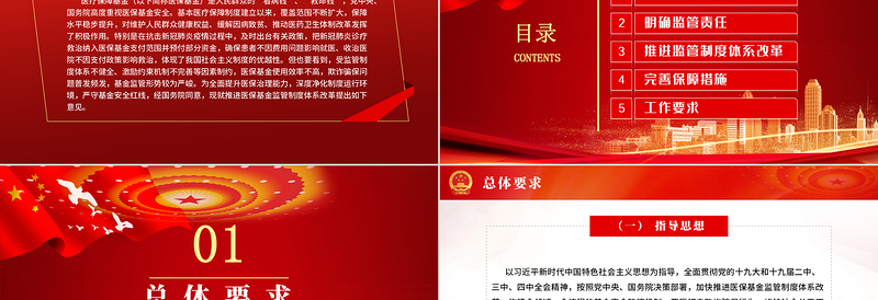 关于推进医疗保障基金监管制度体系改革的指导意见PPT模板