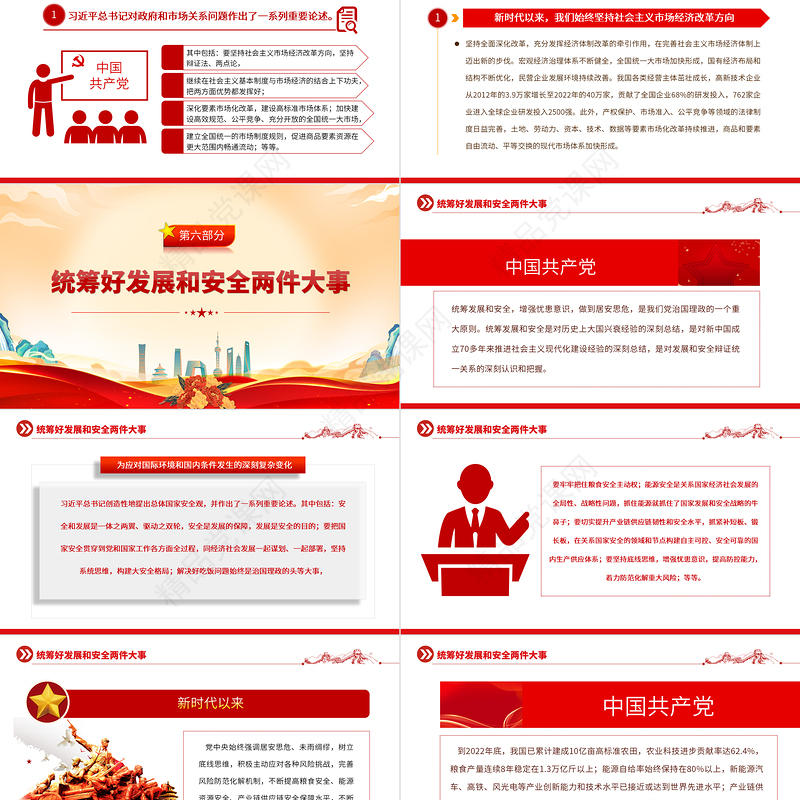 2023新时代做好经济工作的行动指南PPT大气精美风党员干部学习教育专题党课课件