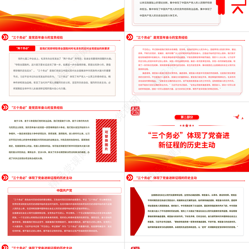 深刻领悟“三个务必”走好新时代赶考路PPT党政风深入学习宣传贯彻党的二十大精神专题党课党建课件