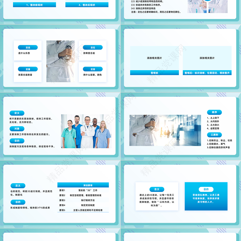 2024医疗风7S病房成果汇报PPT简约风7S病房成果汇报课件下载