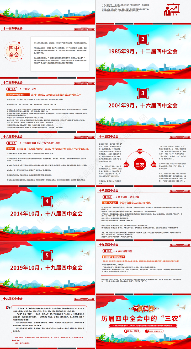 党政风历届四中全会中的“三农”PPT课件