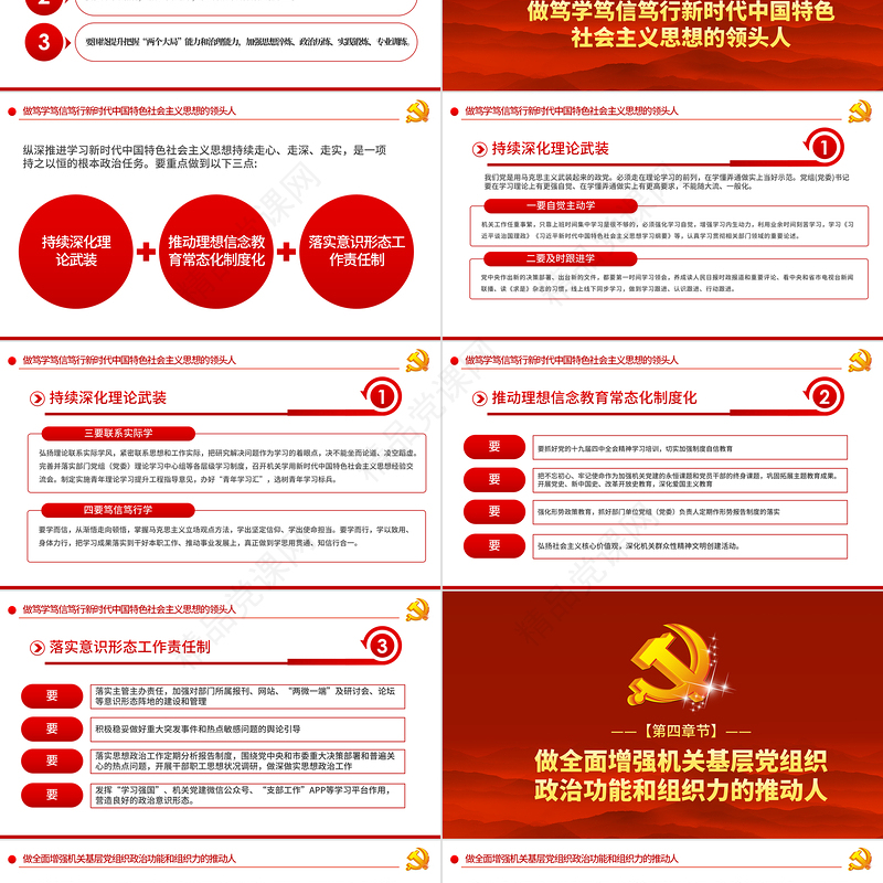 党委（党组）强化政治机关意识走好第一方阵落实全面从严治党主体责任规定专题党课PPT模板