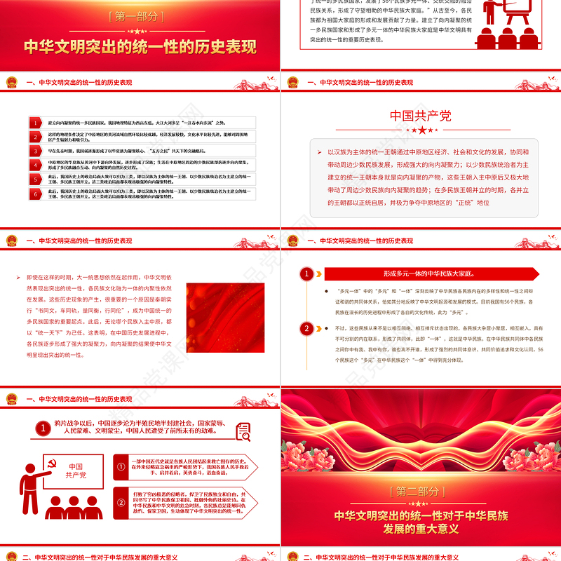 2023深刻理解中华文明突出的统一性PPT深入学习领会习近平总书记关于中华文明具有突出的统一性的重要论述专题党课课件