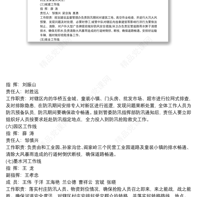 防汛应急预案范文