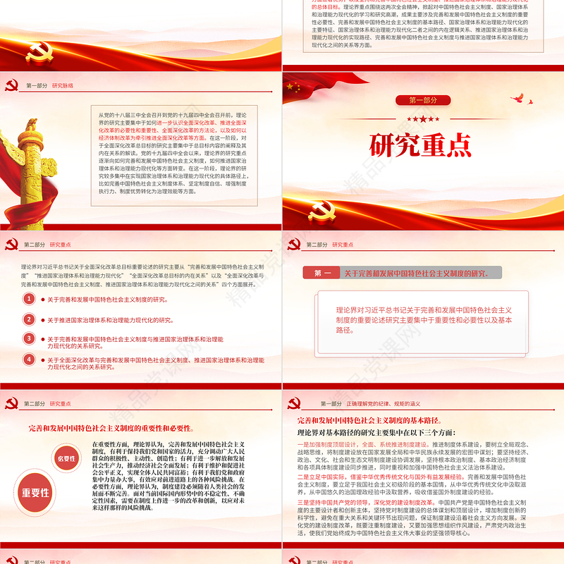 “总书记关于全面深化改革总目标重要论述”研究述评PPT党政风党员干部学习教育专题党课课件模板