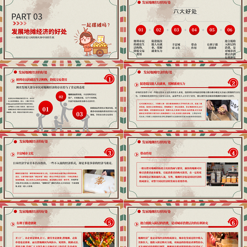 创意复古风地摊经济解读PPT