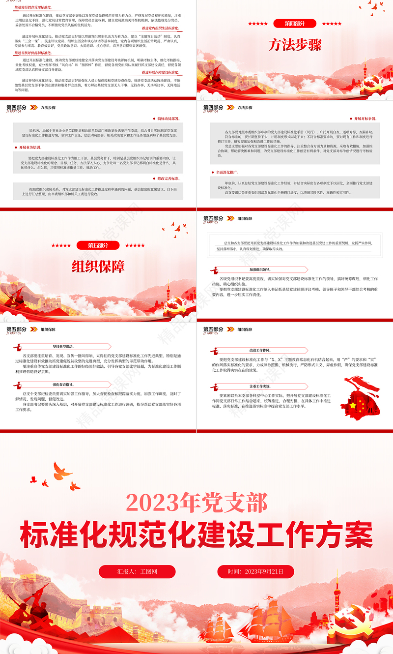 党政风实用2023年党支部标准化规范化建设工作方案PPT