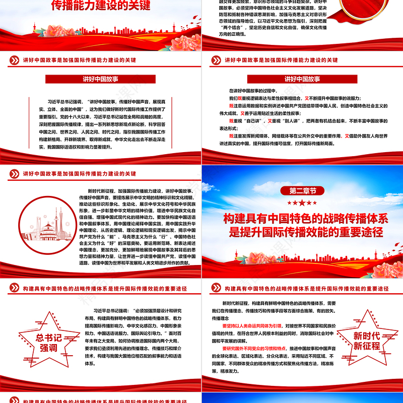 深化文明交流互鉴是加强国际传播能力建设的重要目标ppt大气党政认真学习贯彻习近平总书记重要指示精神专题党课课件