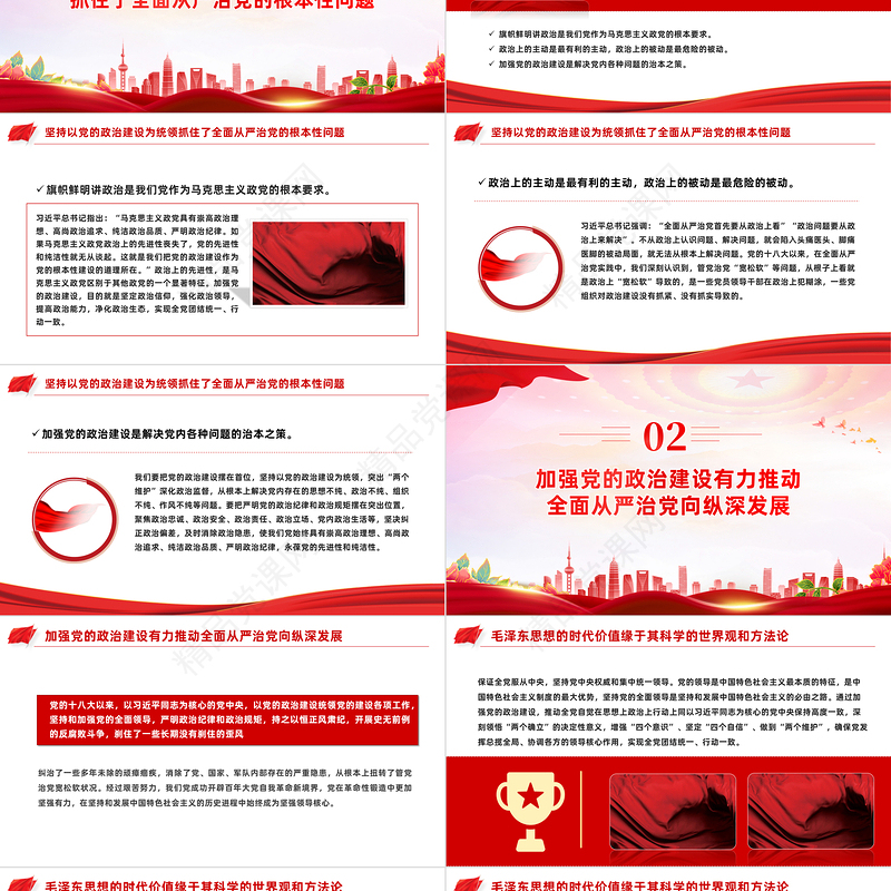 2024加强党的政治建设PPT党建风全面从严治专题课件