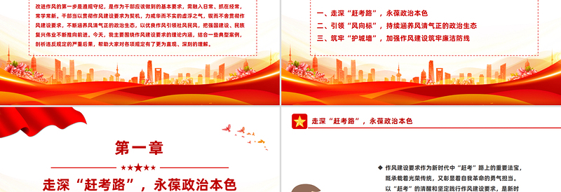 精美大气以优良作风奋进新征程PPT作风建设党课课件