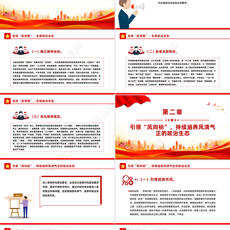 精美大气以优良作风奋进新征程PPT作风建设党课课件