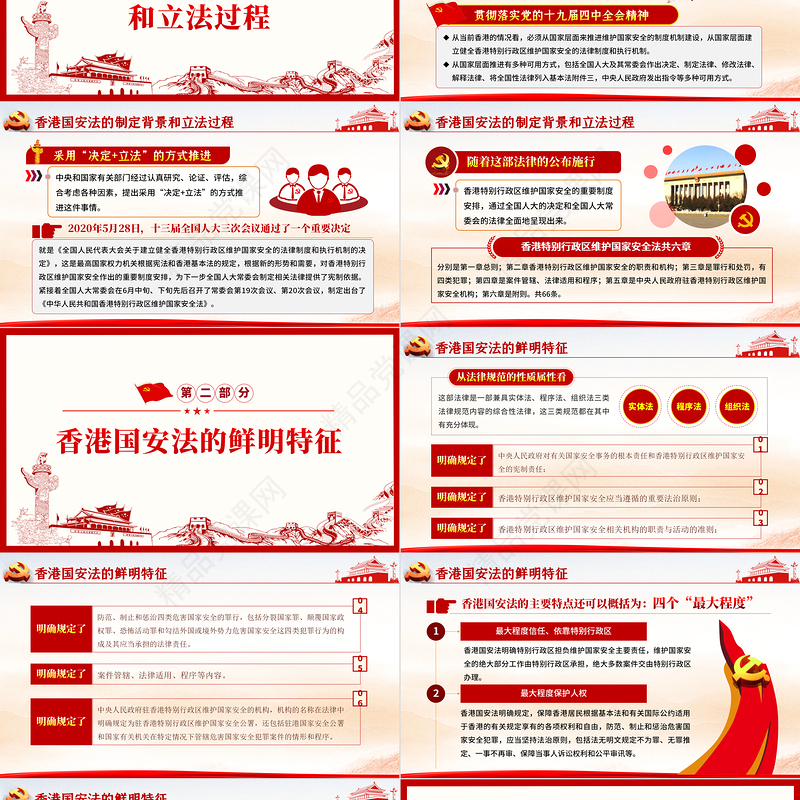 学习《香港特别行政区维护国家安全法》PPT模板