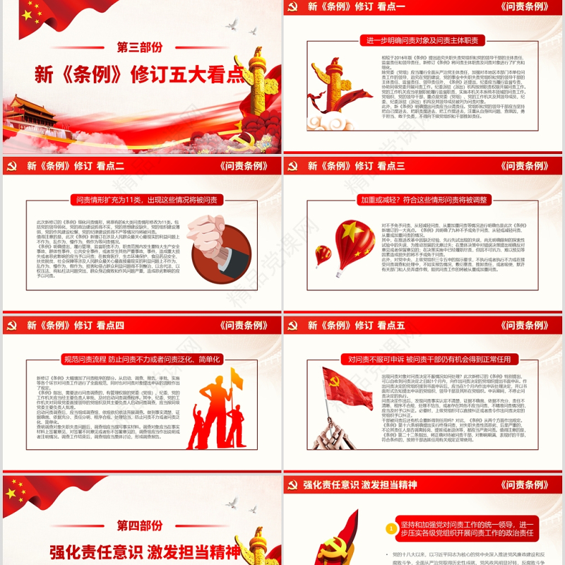 2019修订版中国共产党问责条例党员教育党课ppt模板