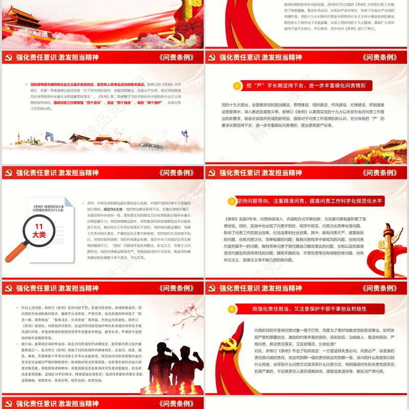 2019修订版中国共产党问责条例党员教育党课ppt模板