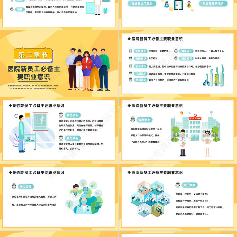 2024医院新员工入职培训PPT扁平化医院提升新员工职业素养专题培训模板课件