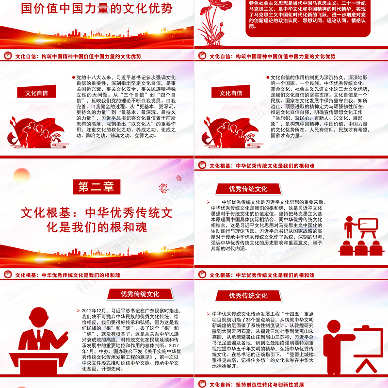 2023从四个维度深刻领会习近平文化思想ppt党政风简约风做好新时代新征程宣传思想文化工作党支部党委党组织党建授课辅导党课课件