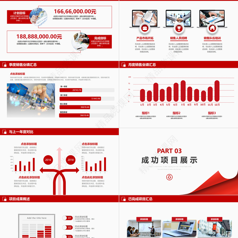 销售部新年工作总结年终总结述职报告PPT通用模板下载
