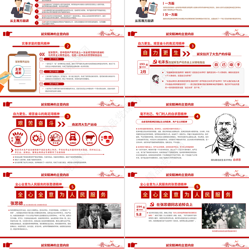 延安精神永放光芒PPT建党100周年中国精神谱系传承延安精神激励奋斗之志党的七大党史学习教育党课
