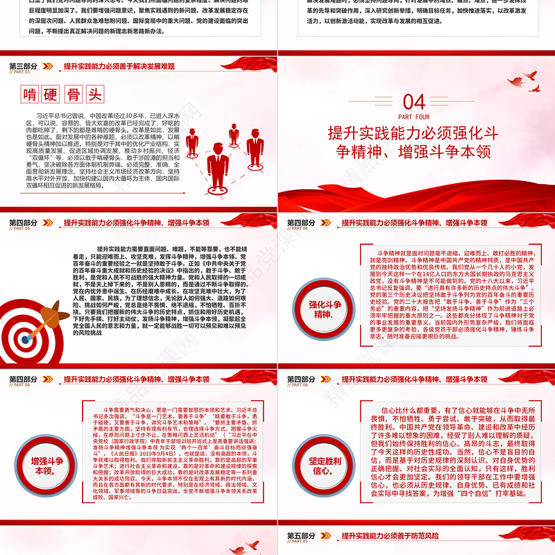 2024领导干部提升实践能力要做到“五个必须”ppt精美简洁习近平新时代中国特色社会主义思想党内主题教育党课课件