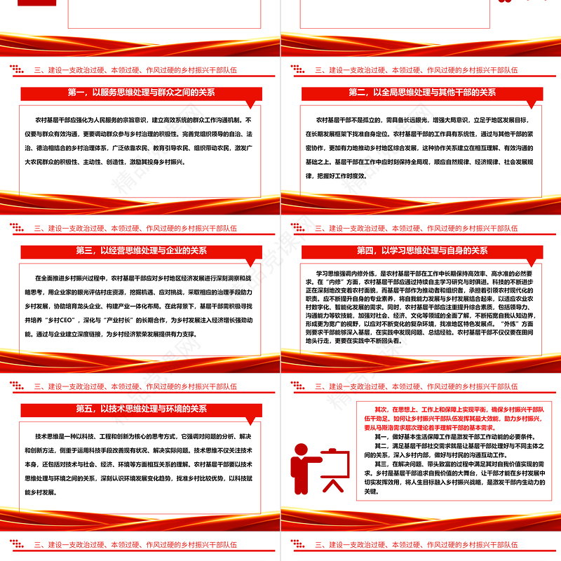 提高新时代乡村振兴干部队伍建设能力ppt精美党政贯彻落实乡村振兴战略基层党组织微党课