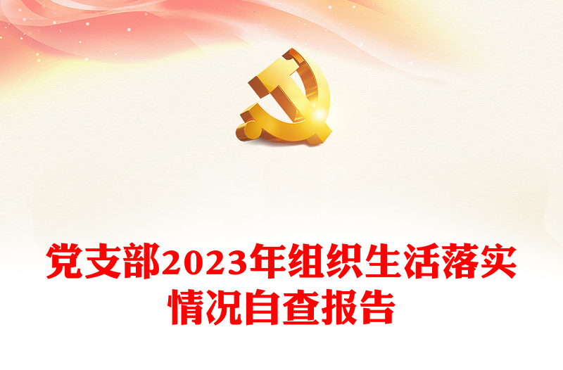 党支部年组织生活落实情况自查报告