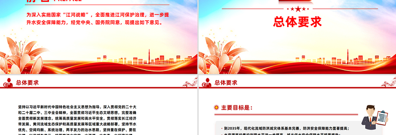 精美简介关于全面推进江河保护治理的意见PPT课件