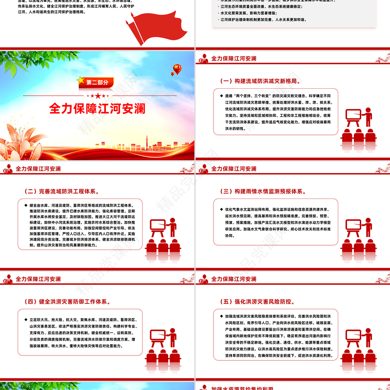 精美简介关于全面推进江河保护治理的意见PPT课件