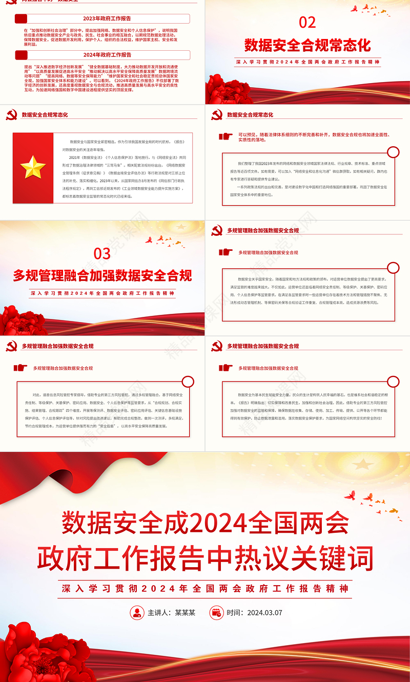 全国两会政府工作报告中热议关键词PPT下载