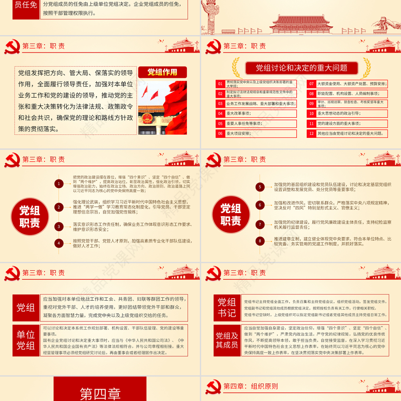 原创中国共产党党组工作条例学习解读党课PPT