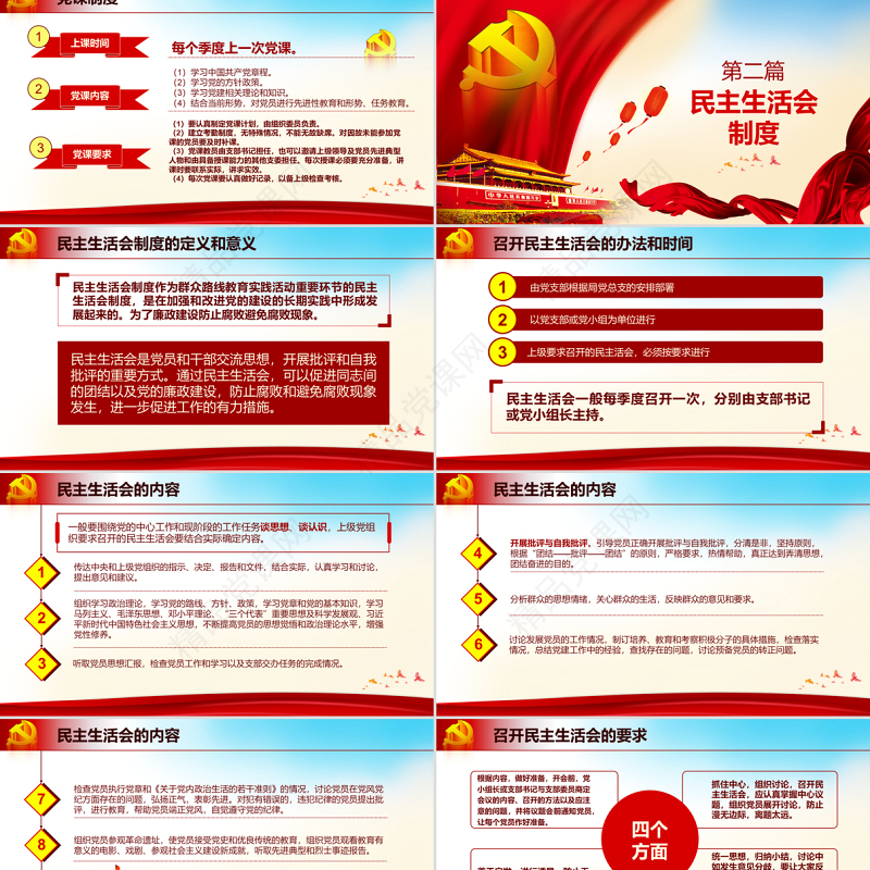 原创基层党建工作制度建设党课学习培训PPT