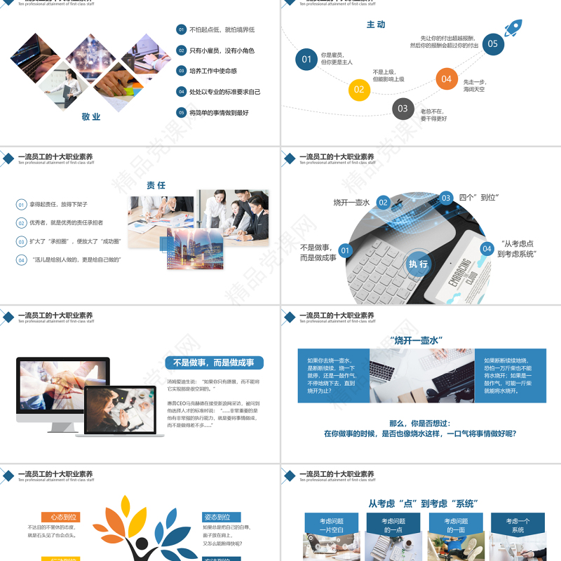 公司企业职业素养培训PPT模板