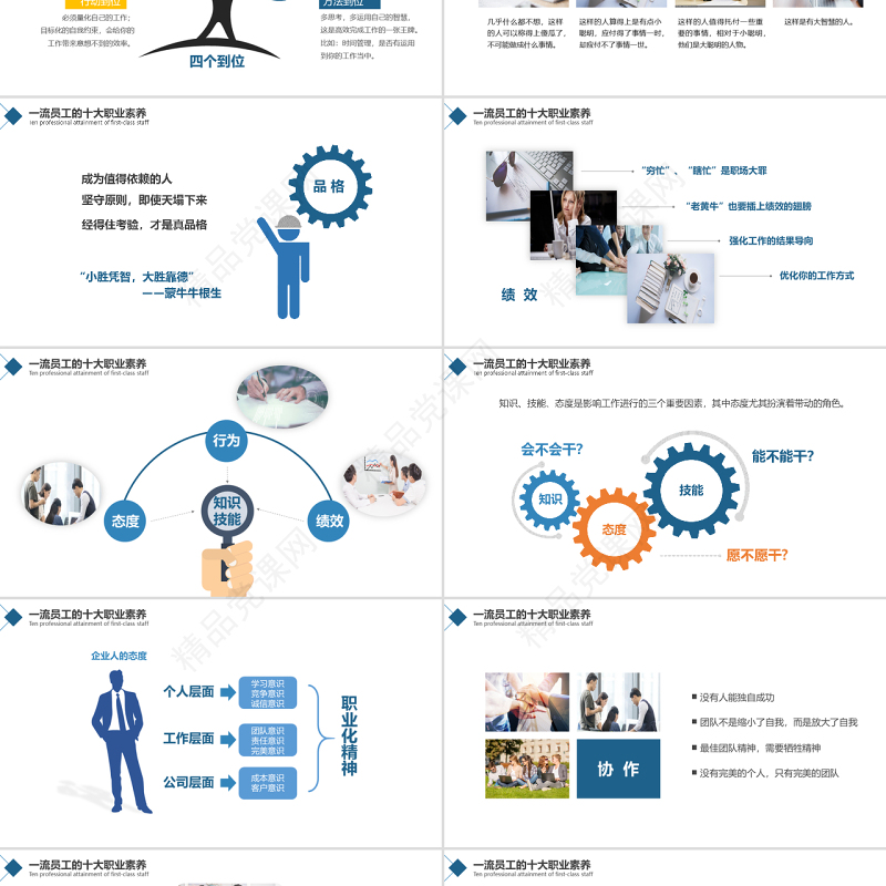 公司企业职业素养培训PPT模板
