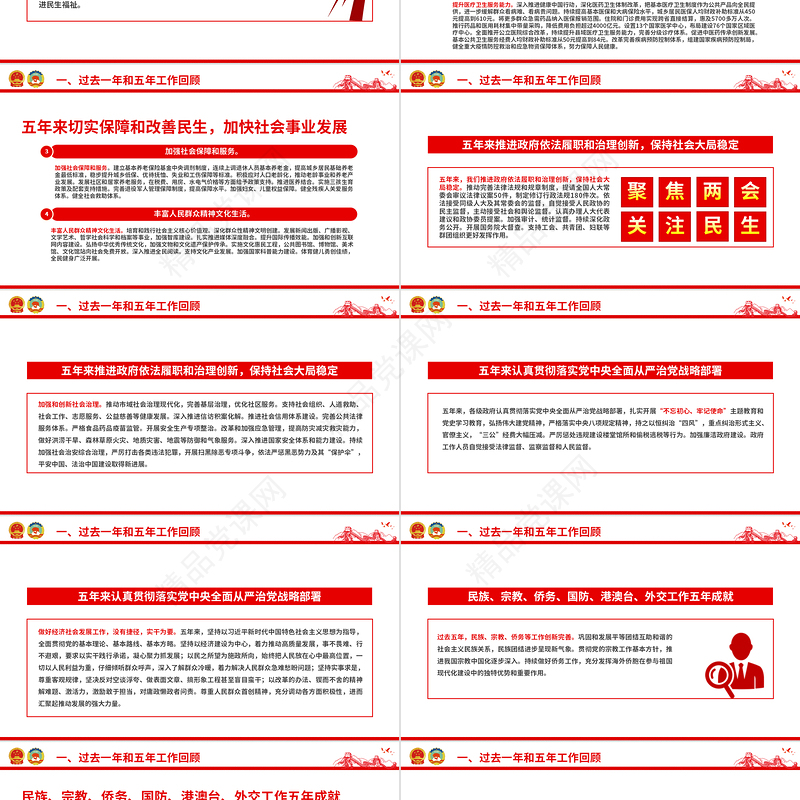 2023两会政府工作报告PPT精品铆足干劲开新局团结奋斗再出发党课课件