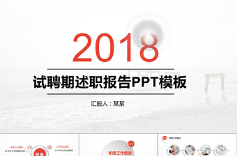 2018年试聘期述职报告PPT模板2