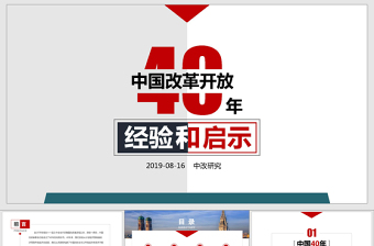 2024改革开放40年专题党课ppt背景