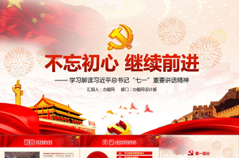 2024不忘初心继续前进ppt免费模板