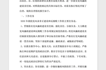 年关于学校党风廉政建设自查报告