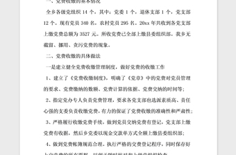 年党费收缴工作专项自查报告