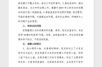 年关于党建材料问题自查自纠专题报告